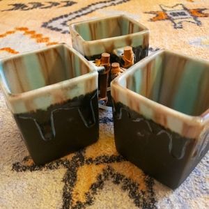 Vintage Ceramic Espresso Mugs set of 3